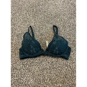 Victoria's Secret green Lace Uplift Demi Bra 34B lingerie sexy